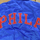 Vintage Y2K DEADSTOCK Philadelphia 76ers NBA Hardwood Classics Basketball Snap On Button Satin Jacket Mens 52