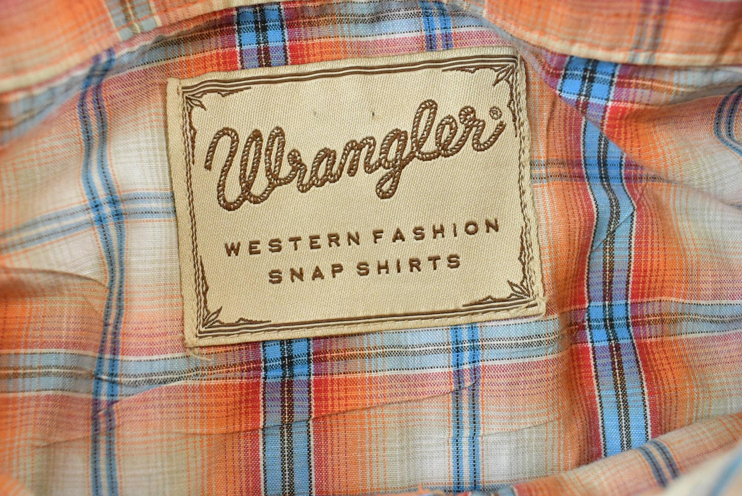 Vintage 1990s Wrangler Western Shirts Plaid Pearl Snap Short Sleeve Button Up Shirt Mens 2XL