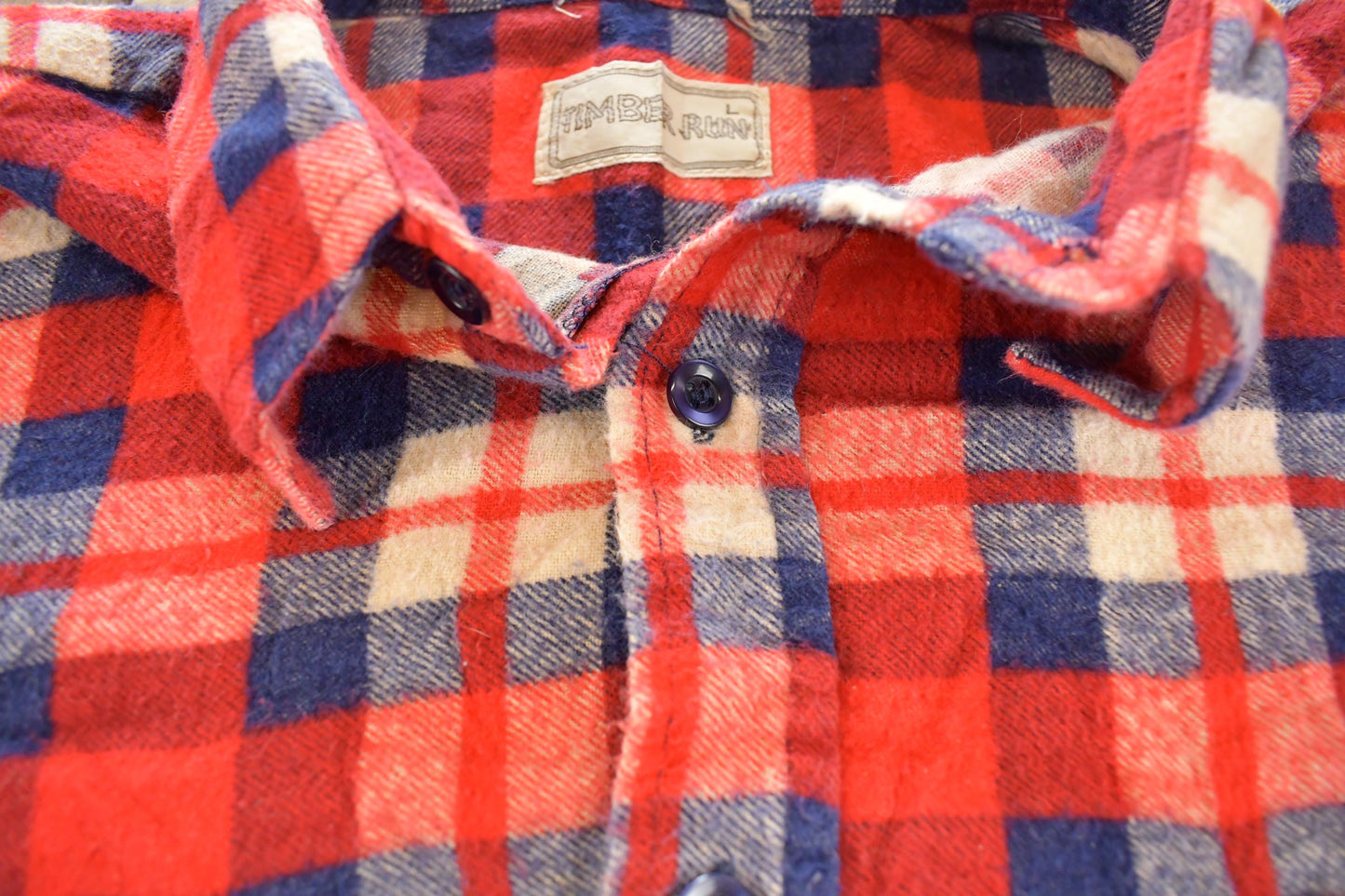 Vintage 1990's Timber Run Plaid Western Style Button Up Shirt Men's L