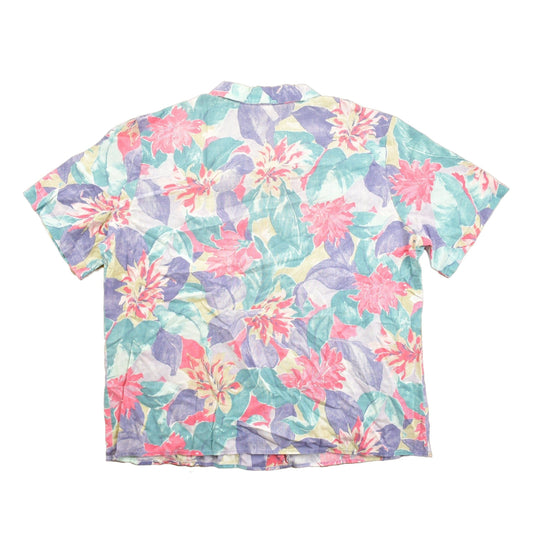 Vintage 1990s Floral Button Up Shirt Men's L