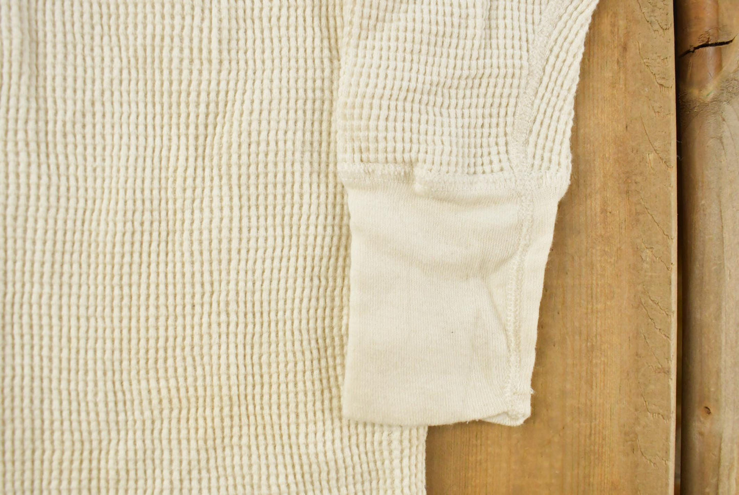 Vintage 1970s Sears Thermal Waffle Knit Long Sleeve Shirt Men's S-M