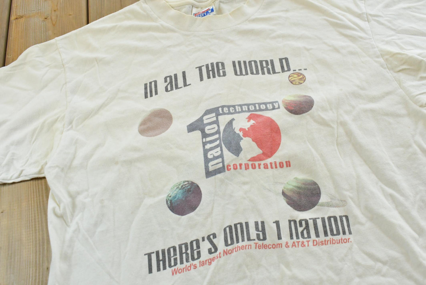 Vintage 1990s 1 Nation Technology Telecom AT&T T-Shirt Men's Men's Large