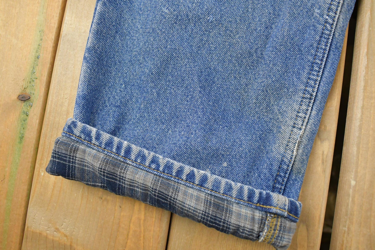 Vintage 2000s Carhartt Flannel Lined Denim Work Jeans Men's 35 x 31