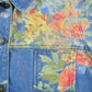 Vintage 1990s Floral Denim Jean Jacket Men's XL