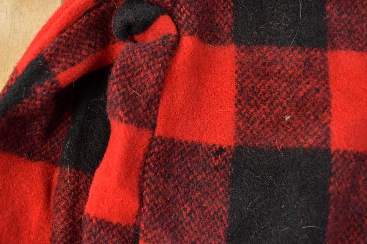 Vintage 1980s Wool Flannel Shirt Jacket Men's Large