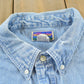 Vintage 1990s North Crest Denim Button Up Shirt Men's 2XL