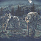 Vintage 1990s Wolf Theme All Over Print Graphic T-Shirt Men's XL