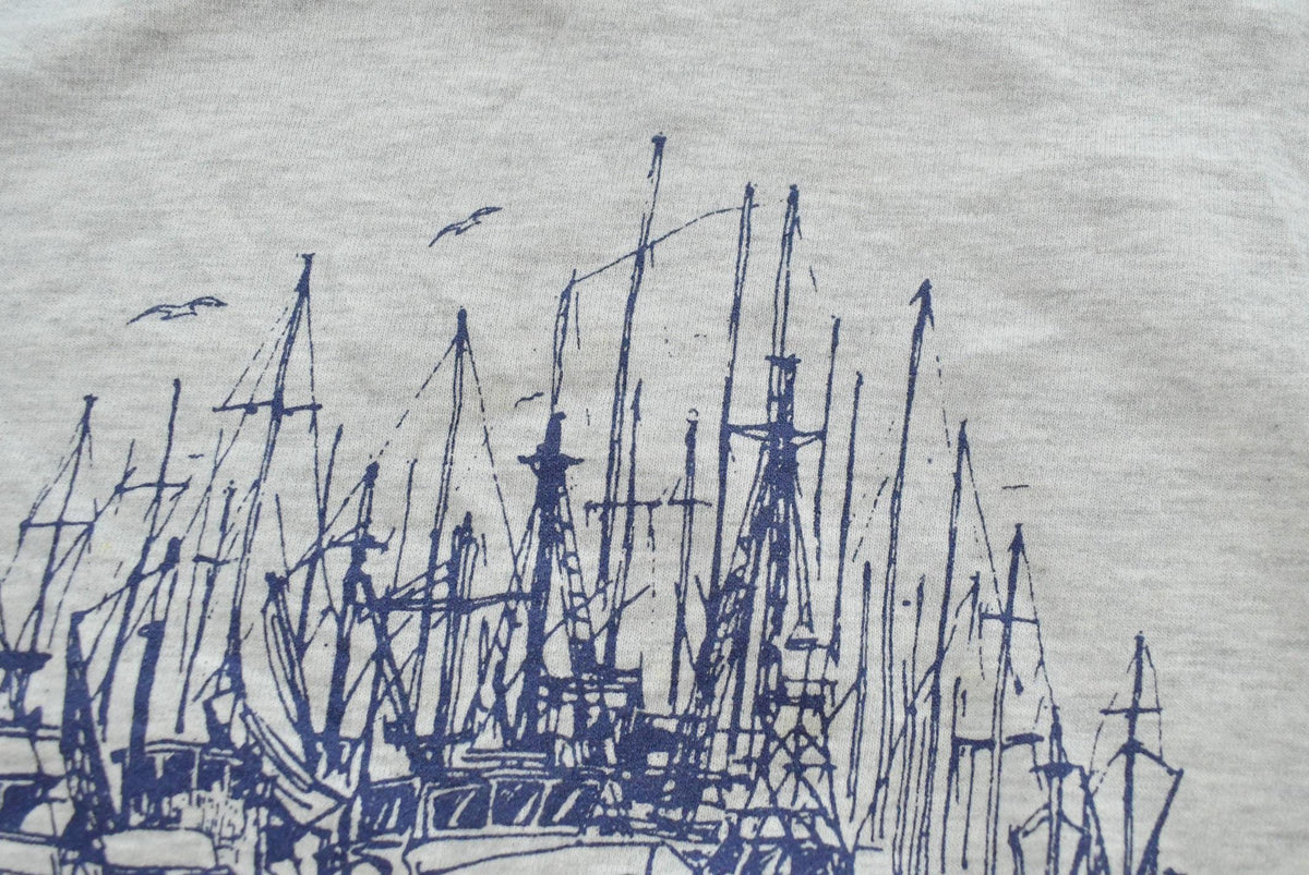 Vintage 2000s Maine Sailboat Marina Souvenir Crewneck Sweatshirt Men's M