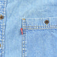 Vintage 1990s Levis Red Tab Denim Button Up Shirt Men's XL / Western Style / 90s Streetwear / Made in Hong Kong