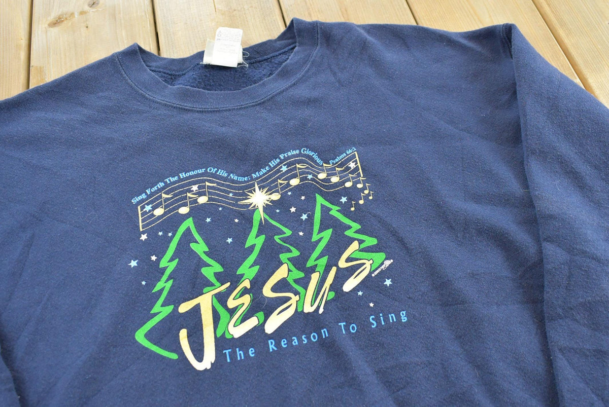 Vintage 2002 Jesus The Reason To Sing Crewneck Sweatshirt Men's L