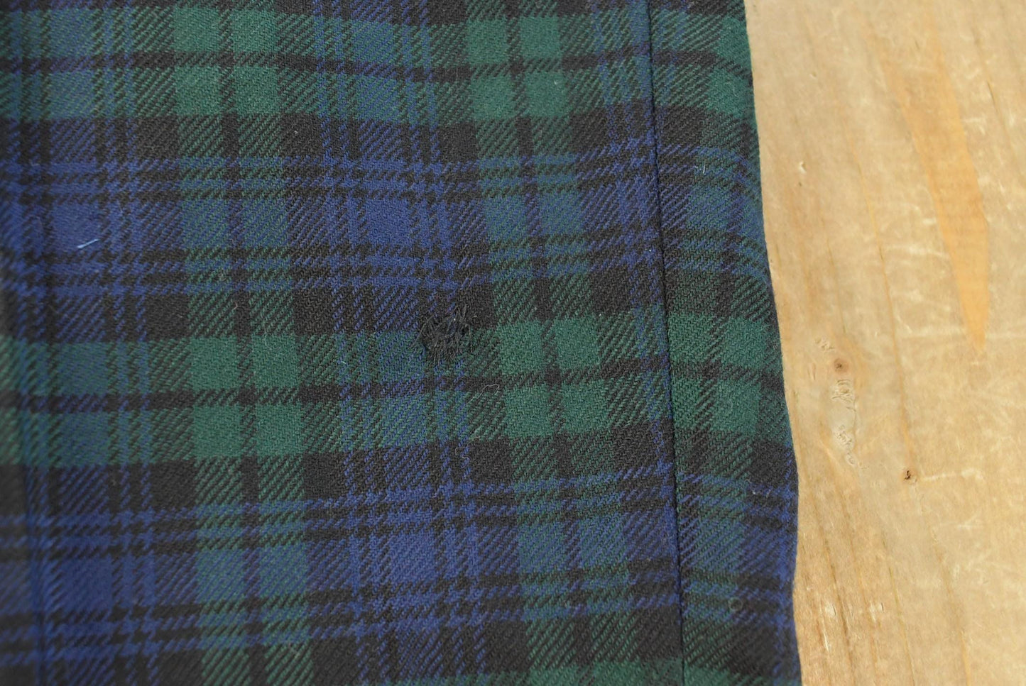 Vintage 1980s Plaid Wool Trousers Men's 36 x 29