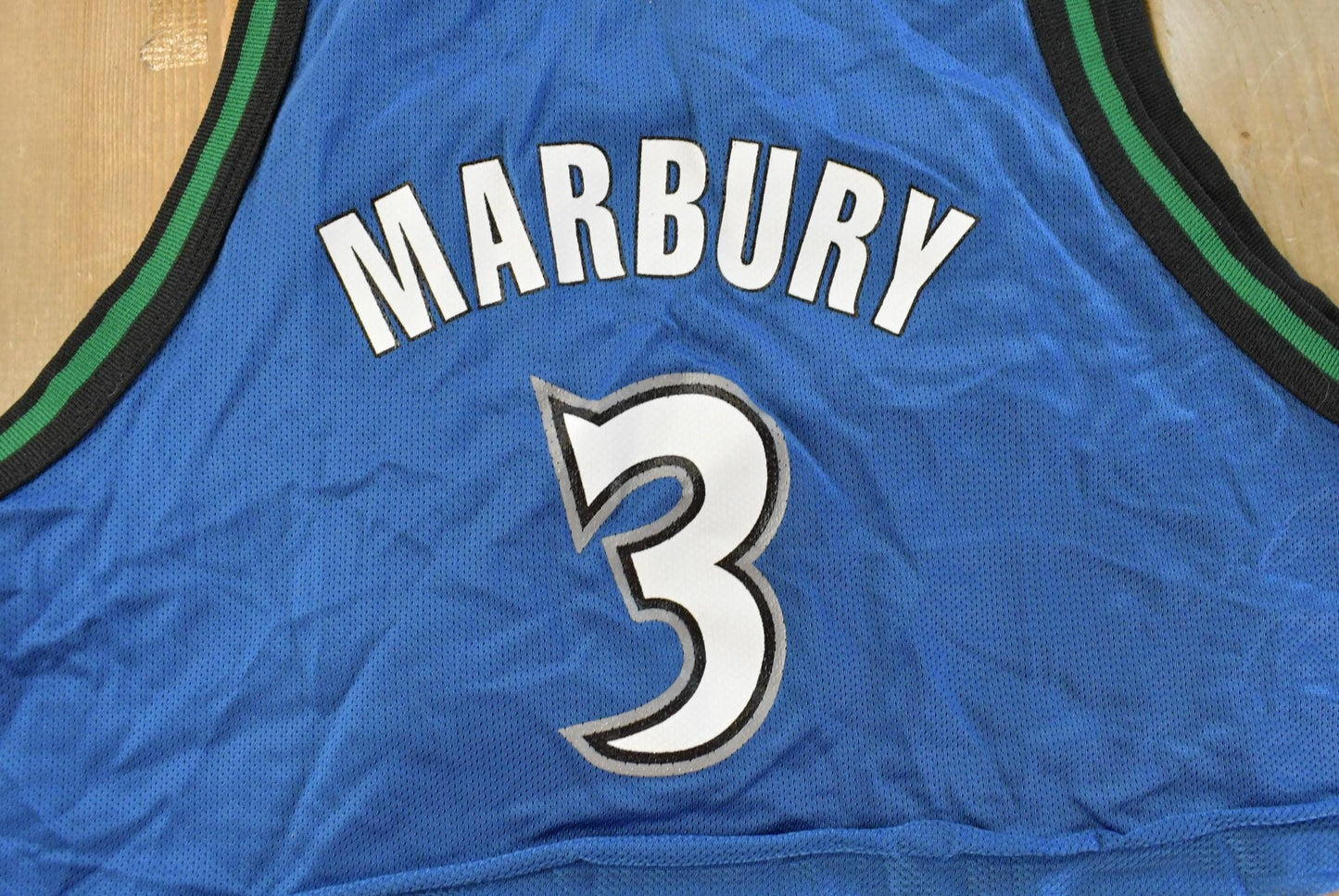 Vintage 1990s Minnesota Timberwolves NBA Stephon Marbury Cropped Basketball Jersey Women's M
