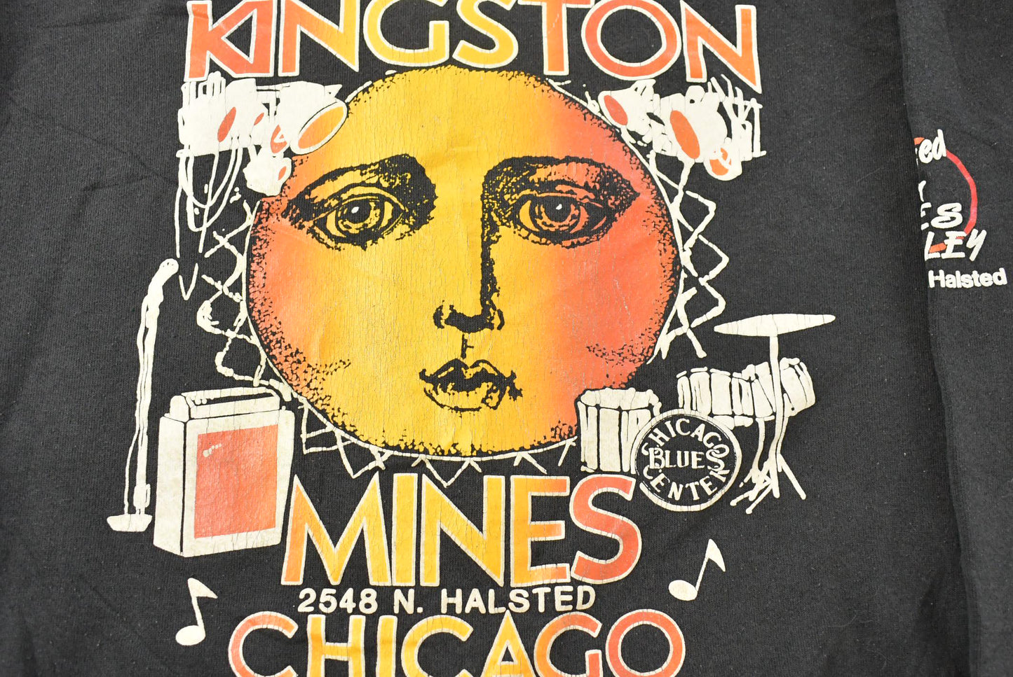 Vintage 1990s Kingston Mines Chicago Blues Music Festival Graphic Crewneck Sweatshirt Men's L
