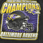 Vintage 2000 Baltimore Ravens NFL Superbowl Champions Graphic T-Shirt Men's XL