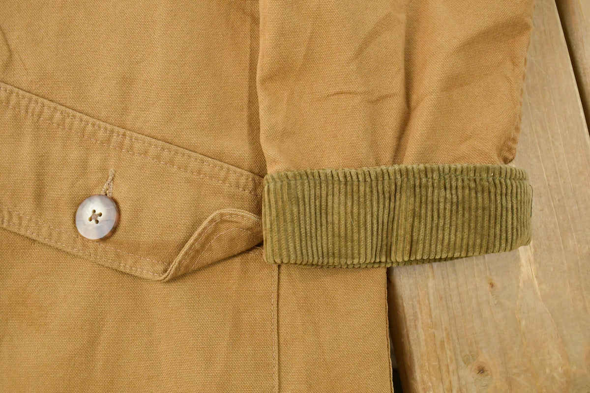 Vintage 1980s L.L. Bean Wool Lined Canvas Field Duster Jacket Women's S