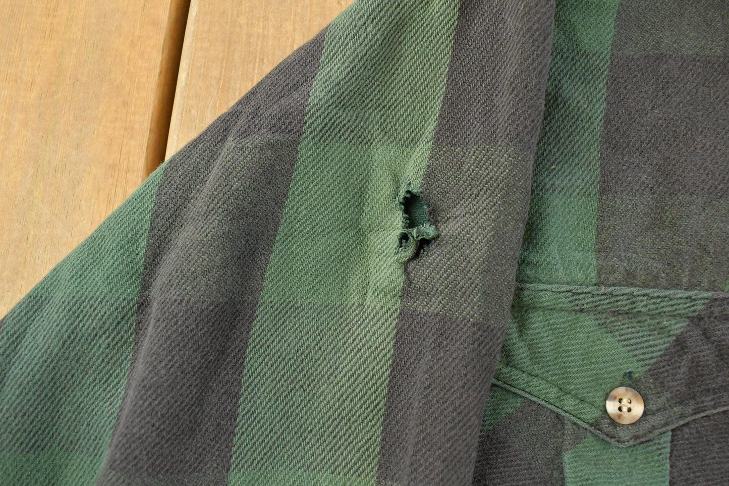Vintage 1990s Moose Creek Plaid Flannel Button Up Shirt Men's Large