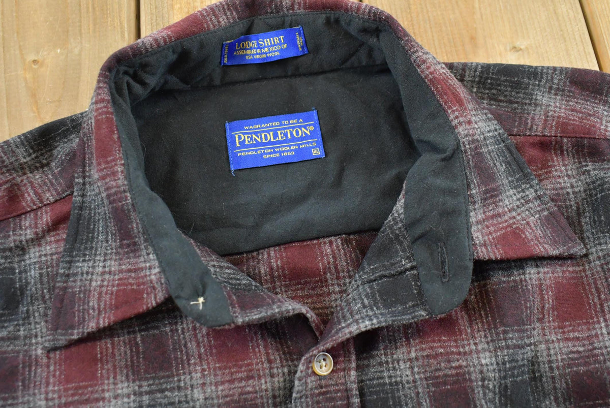 Vintage 2000s Pendleton Lodge Plaid Button Up Shirt Men's XL