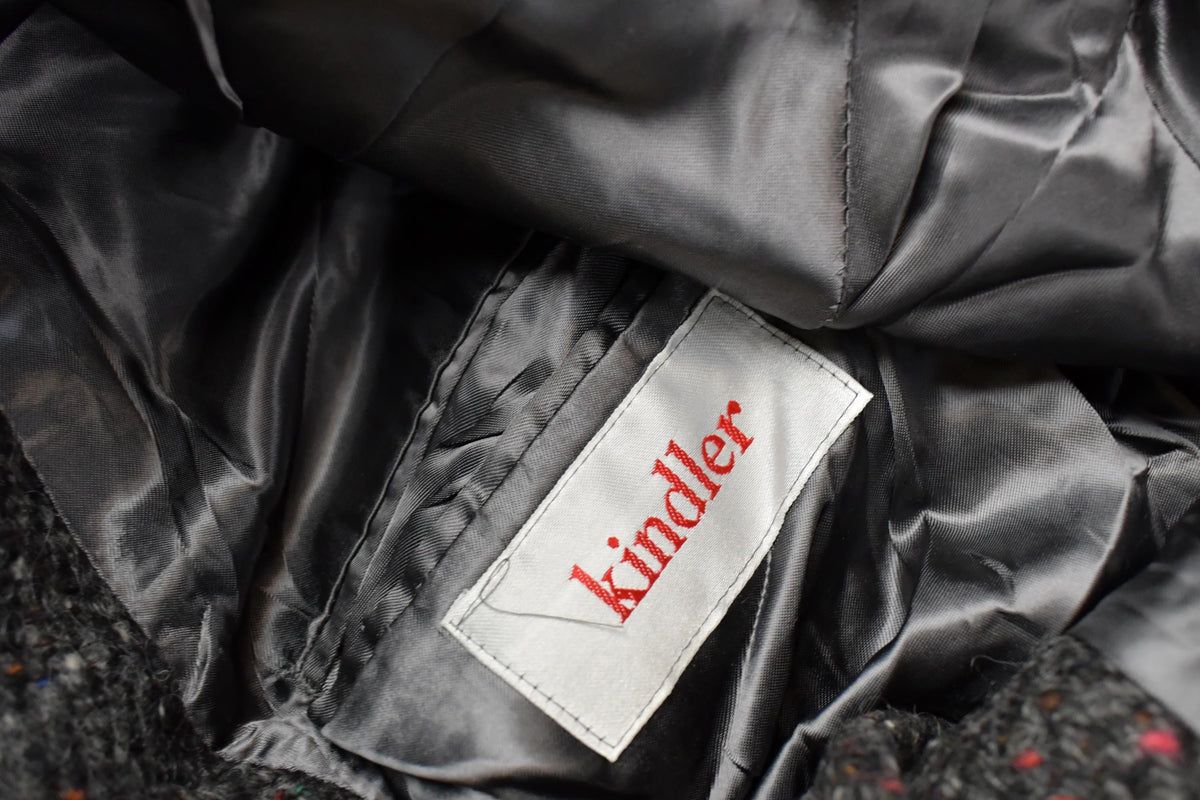 Vintage 1990s Kindler Wool Trench Coat Men's Large