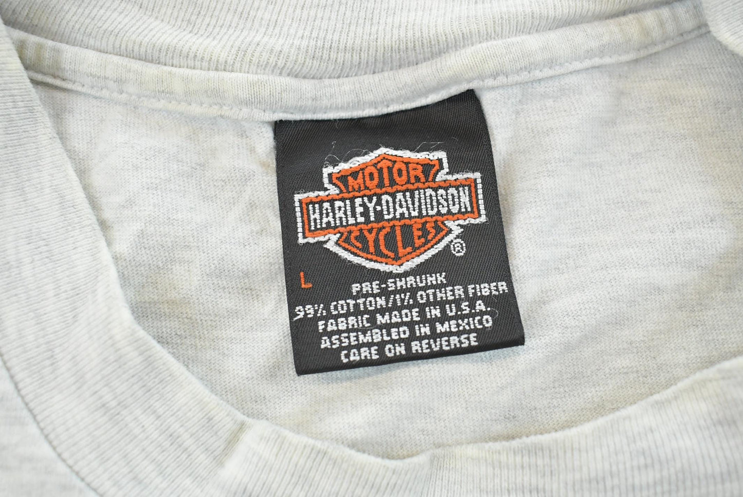 Vintage 1997 Harley Davidson White Plains New York Logo Pocket T-Shirt Men's L