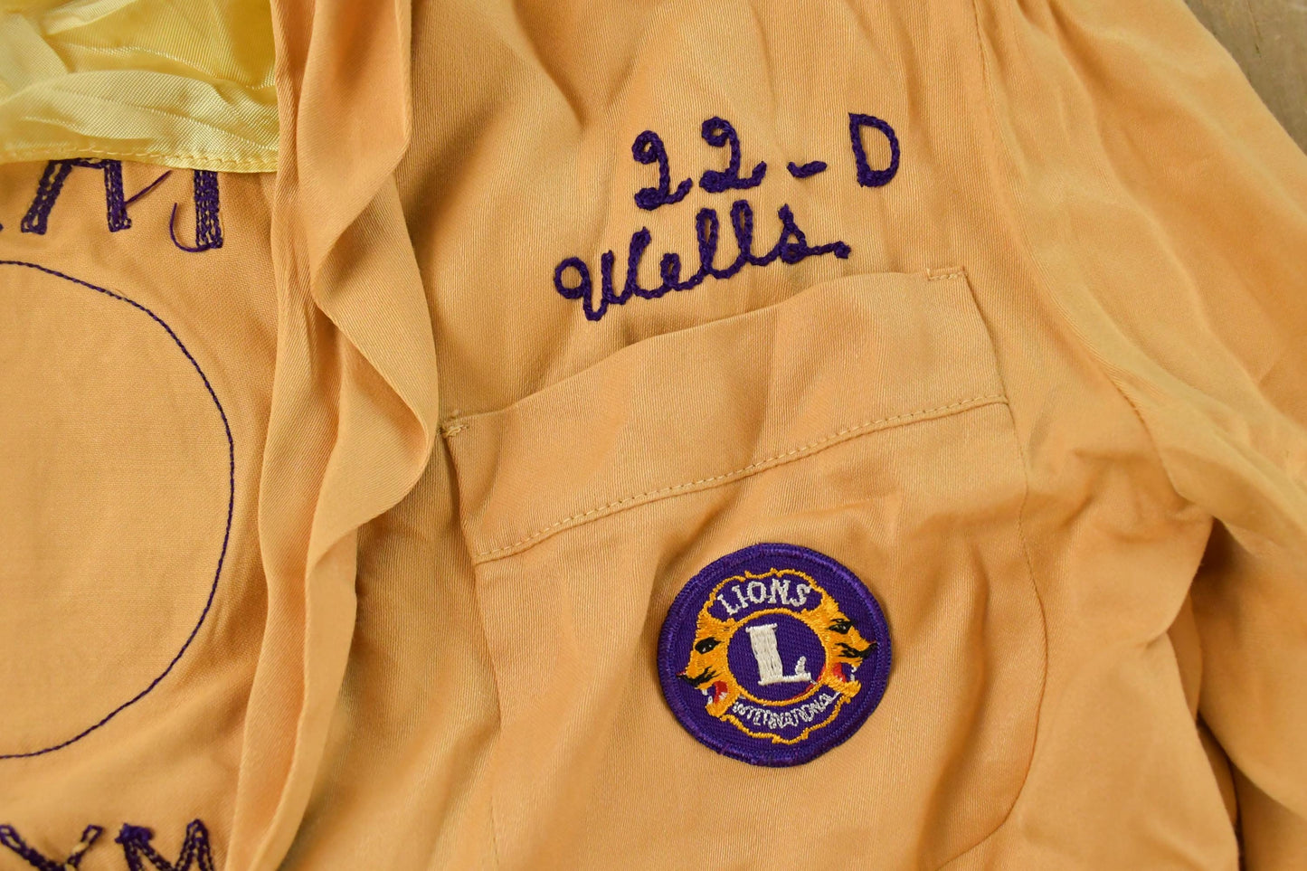Vintage 1970s Lions Club International Chain Stitched Blazer Coat Men's M