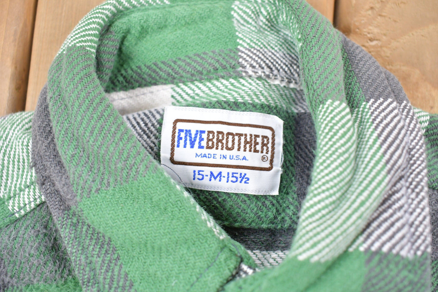 Vintage 1990s Five Brother Plaid Button Up Shirt Men's Medium
