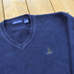 Vintage 1990s Izod Embroidered Logo Cotton Knit Sweater Men's M
