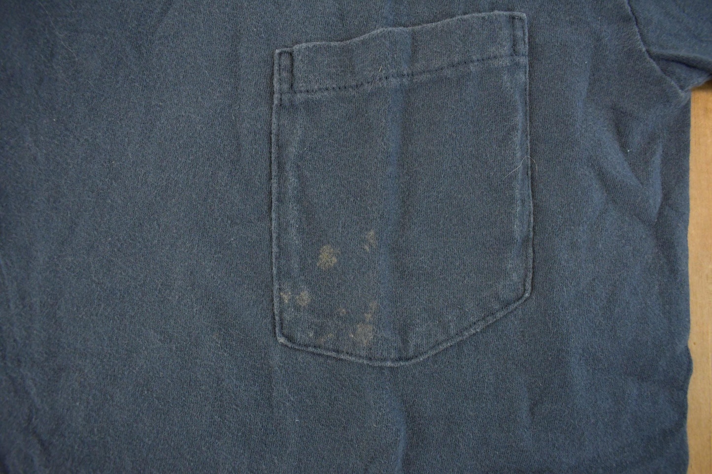 Vintage 1990s Towncraft Blank Navy Blue Pocket T-Shirt Men's L