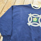 Vintage 2000s Flower Double Collar Crewneck Sweatshirt Men's XL