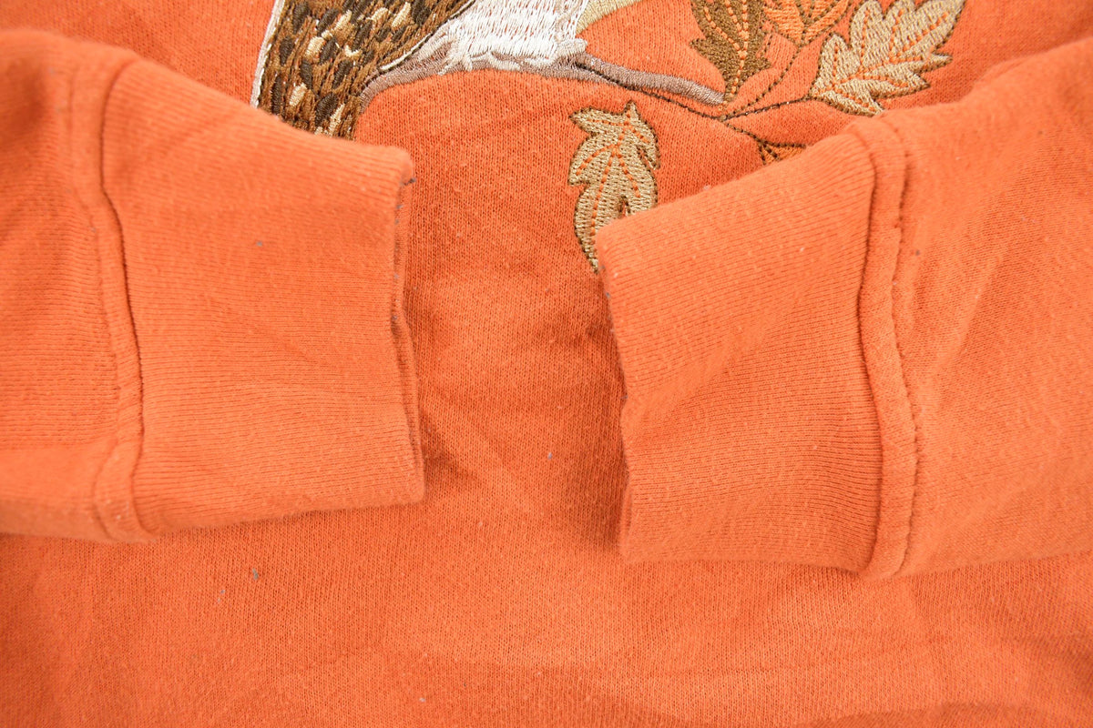Vintage 1990s Liberty Lane Cute Owl Embroidered Crewneck Sweatshirt Women's M