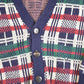 Vintage 1990s Botany 500 Knit Plaid Cardigan Sweater Mens XL