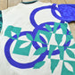 Vintage 1996 Hanes Atlanta Olympics AOP American Flag Button Up Polo Collared Shirt Mens L