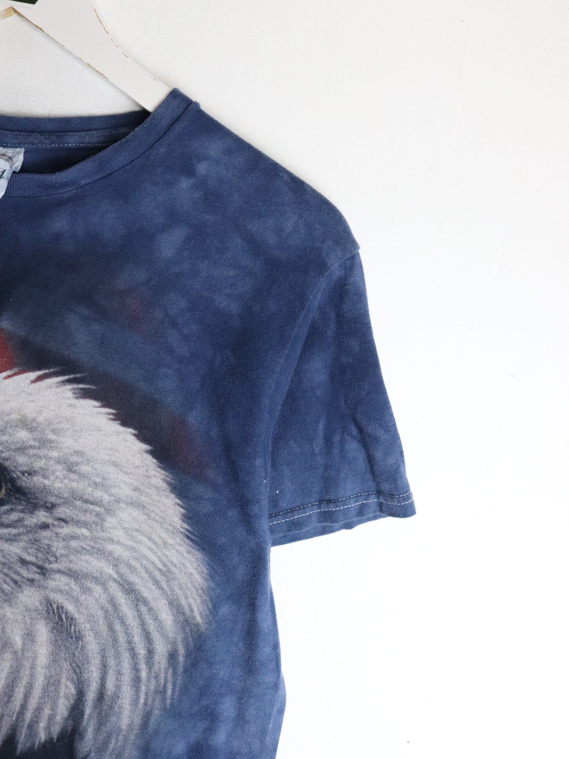 Eagle USA T Shirt Mens Small Blue