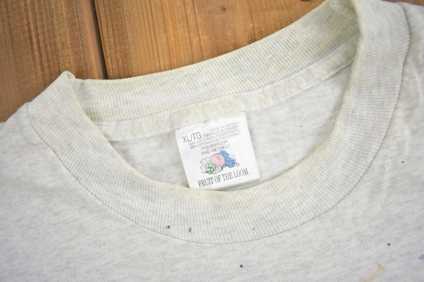 Vintage 1990s Gaspille Pas L'eau Bois D'La Biere Graphic T Shirt Men's XL