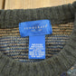 Vintage 1990s Towncraft Striped Acrylic Knit Crewneck Sweater Men's M