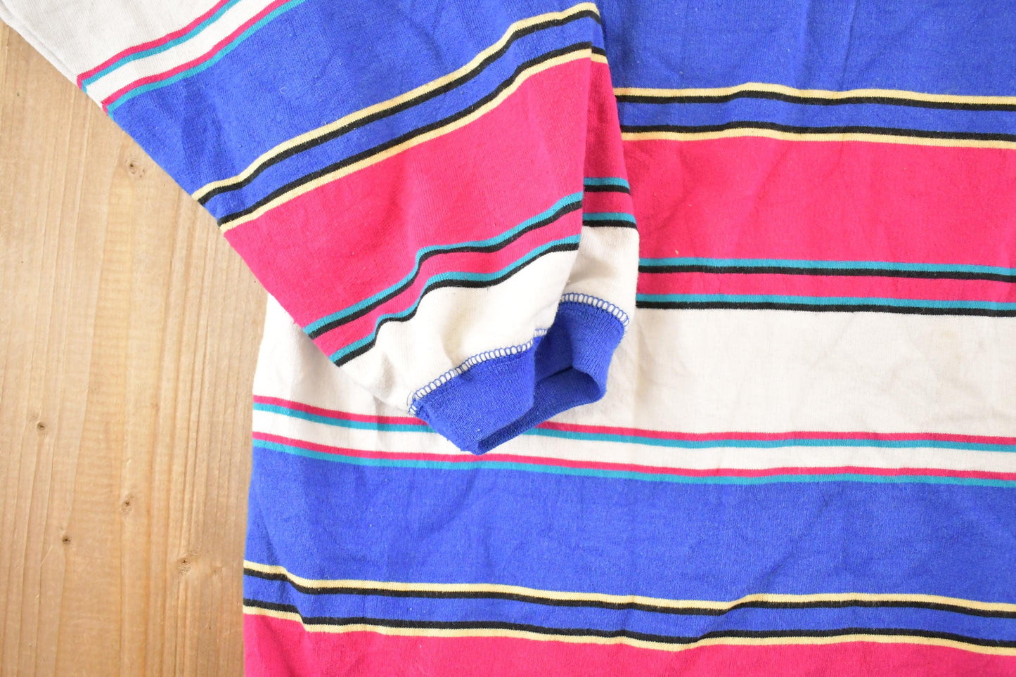 Vintage 1990s Venezia Striped Hoodie Souvenir Sweatshirt Women's XL