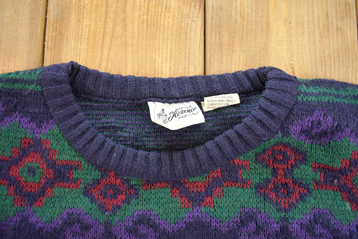 Vintage 1990s Maglificio Aztec Knit Pullover Sweater Men's L