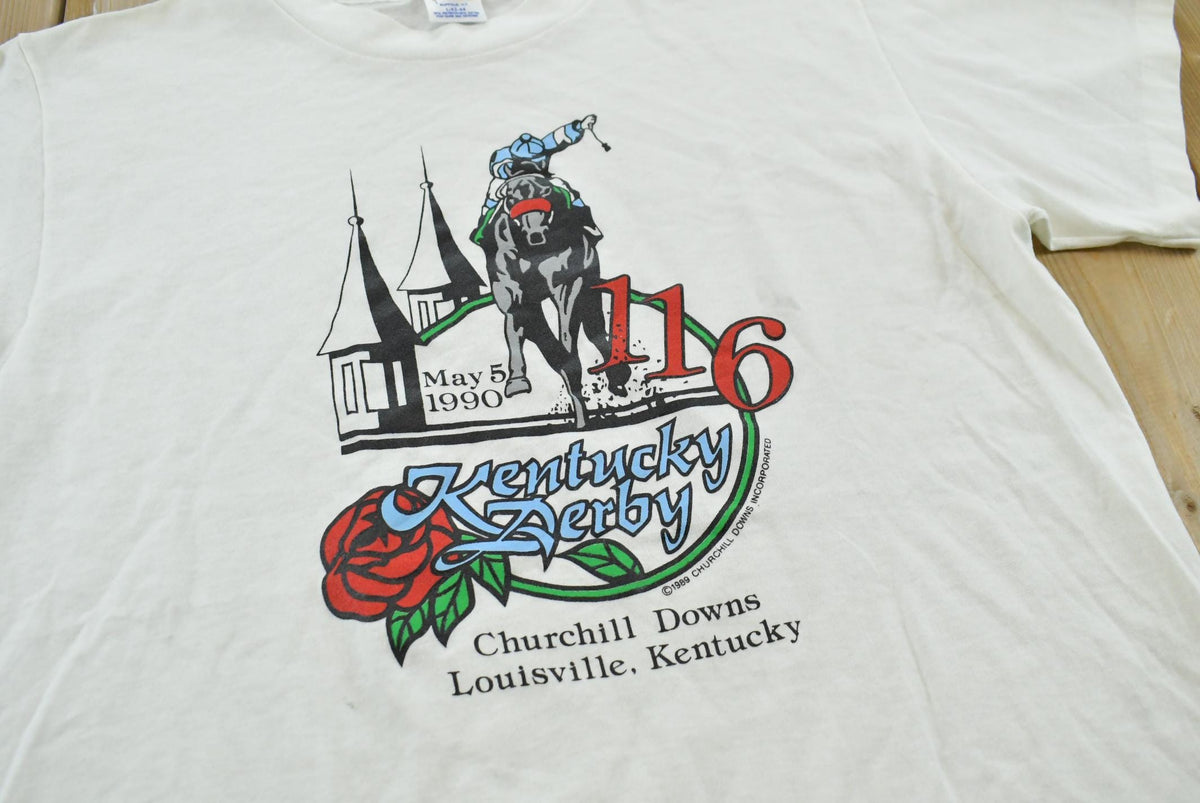 Vintage 1990 Kentucky Derby 116 T-Shirt Men's M