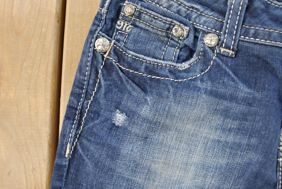 Vintage Y2K Miss Me Bedazzled Low Rise Jeans Women's 27 x 33