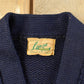 Vintage 1950s Lanza Sweater Collegiate Wool Knit Cardigan Sweater Men's S
