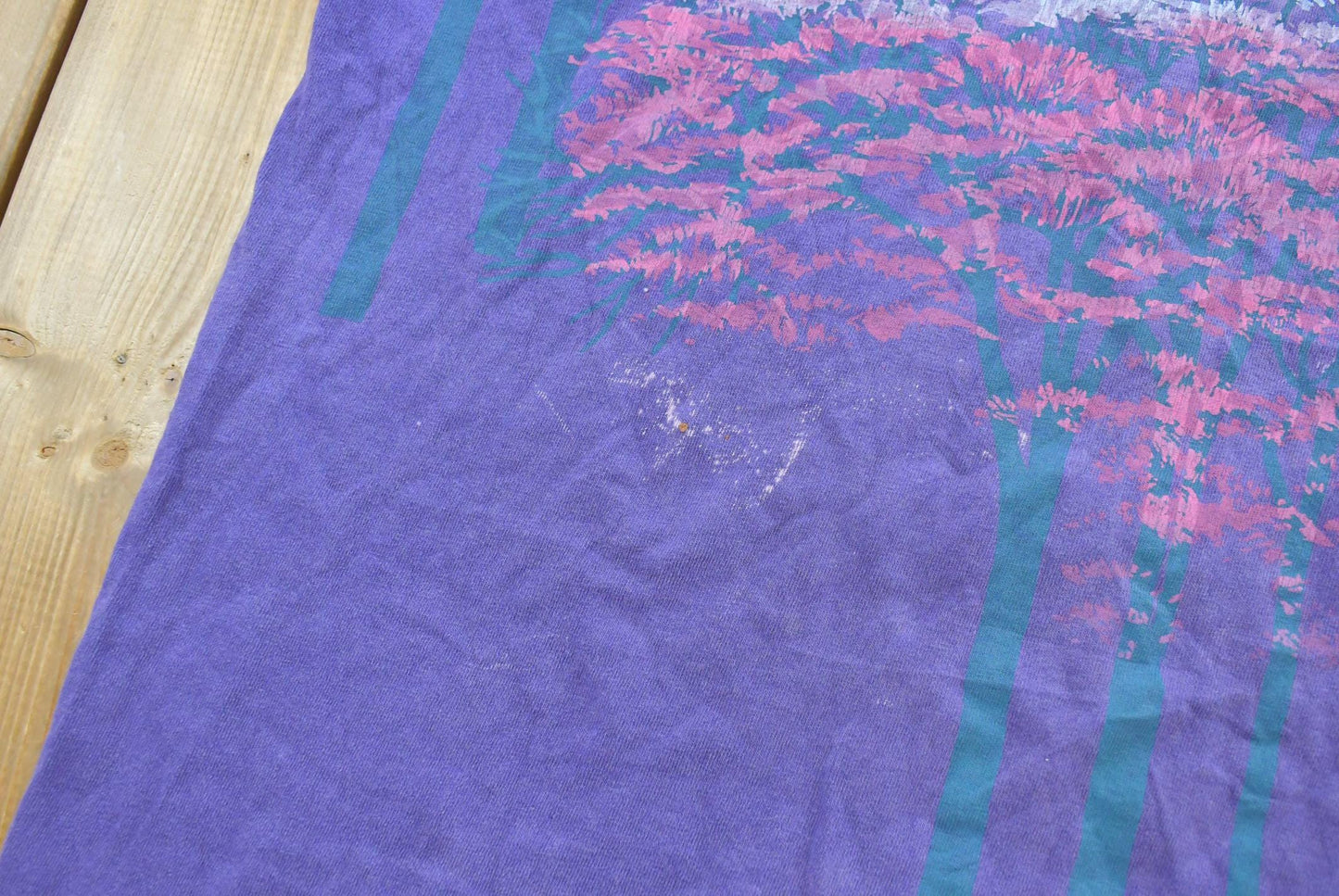 Vintage 1990s Tree Art T Shirt Mens L