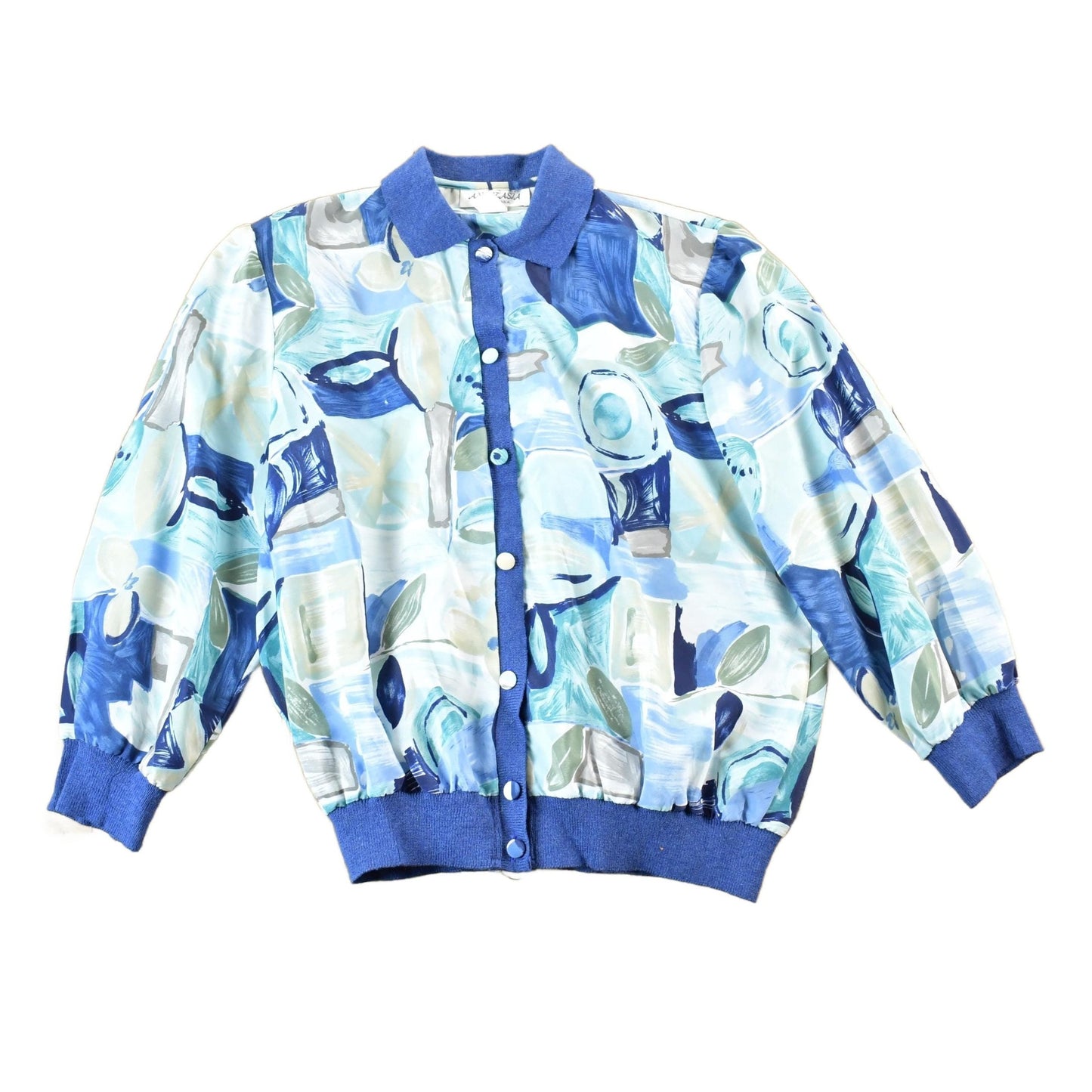 Vintage 1990s Anastasia Abstract Print Button Up Shirt Womens L