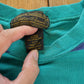 Vintage 1990s Eddie Bauer Teal Striped Crewneck Sweatshirt Men's L