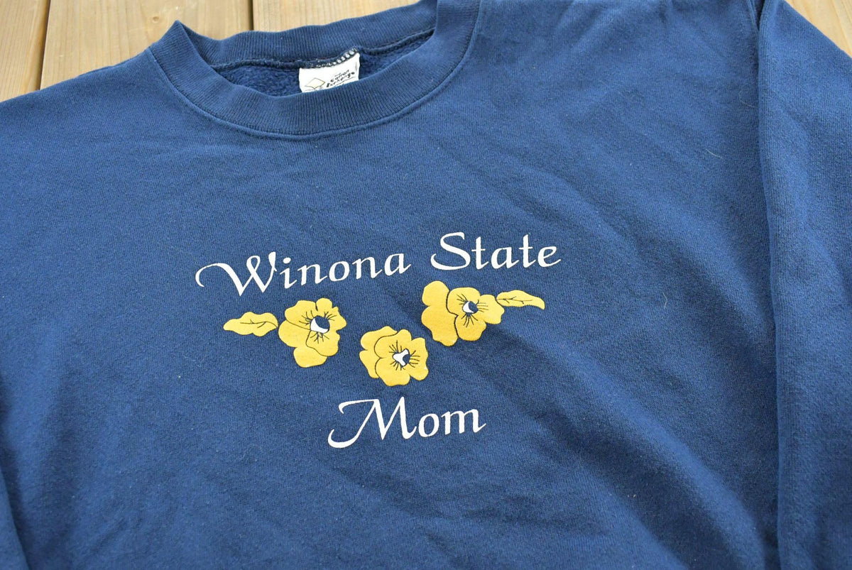Vintage 1990s Winona State Mom Crewneck Sweatshirt Women's M