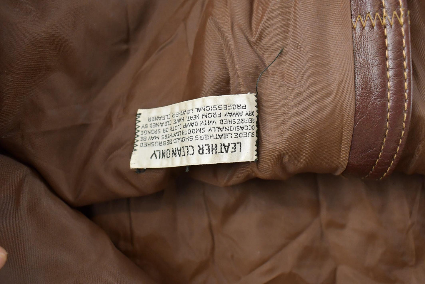 Vintage 1970s Sears The Mens Store Fur Lined Leather Jacket