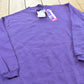 Vintage 1990s Deadstock Hanes Her Way Blank Purple Crewneck Sleep Sweatshirt Women's M Long