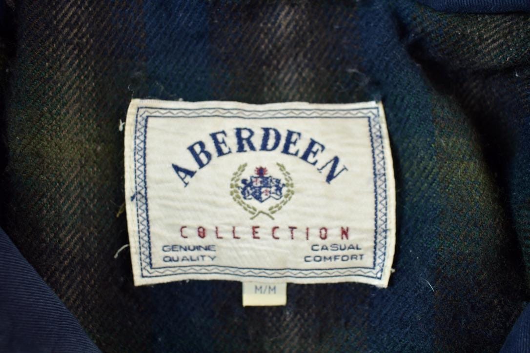 Vintage 1990s Aberdeen Chore Coat Leather Collar Jacket Men's L