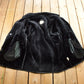 Vintage 1980s Sequence Authentic Black Shearling Fur Jacket
