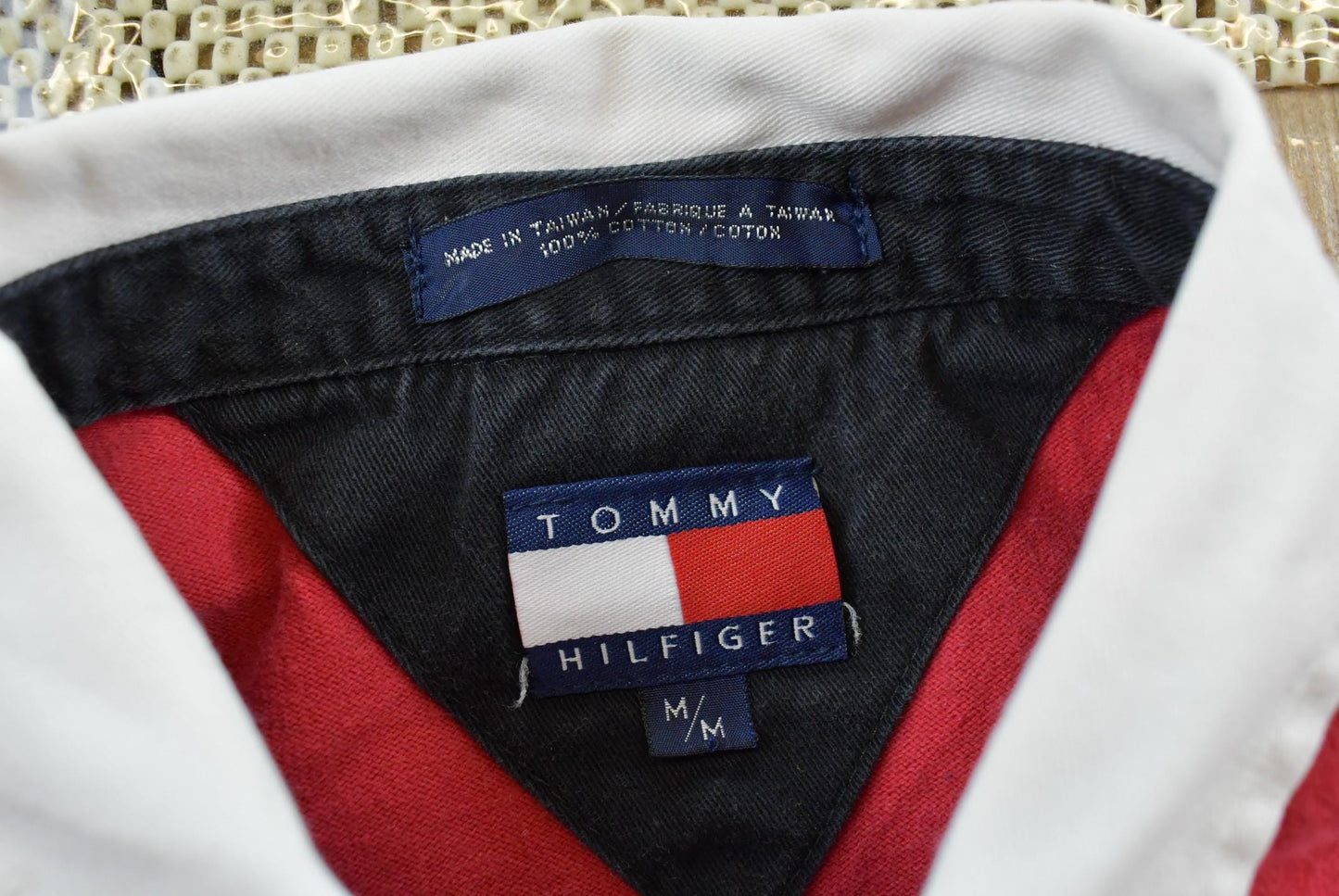 Vintage 1990s Tommy Hilfiger Norway Flag Rugby Shirt Men's L