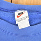 Vintage 1990s Nike Embroidered Mini Swoosh Block Logo Sweatshirt Men's L
