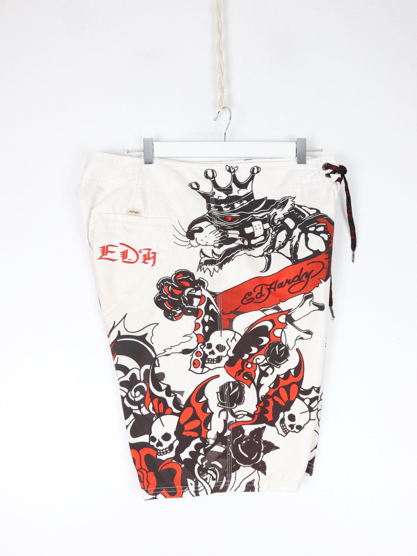 Ed Hardy Shorts Ed Hardy Board Shorts Mens 38 White Surf